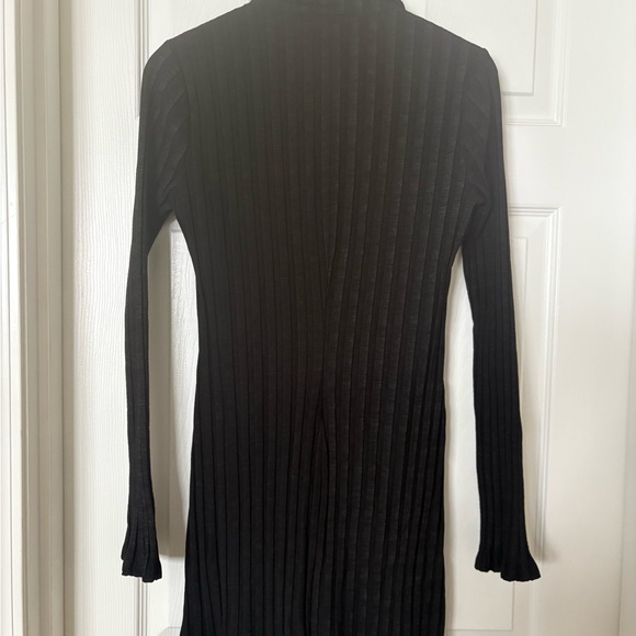 Reformation Black Sheath Dress with Bell Sleeves - Picture 4 of 6